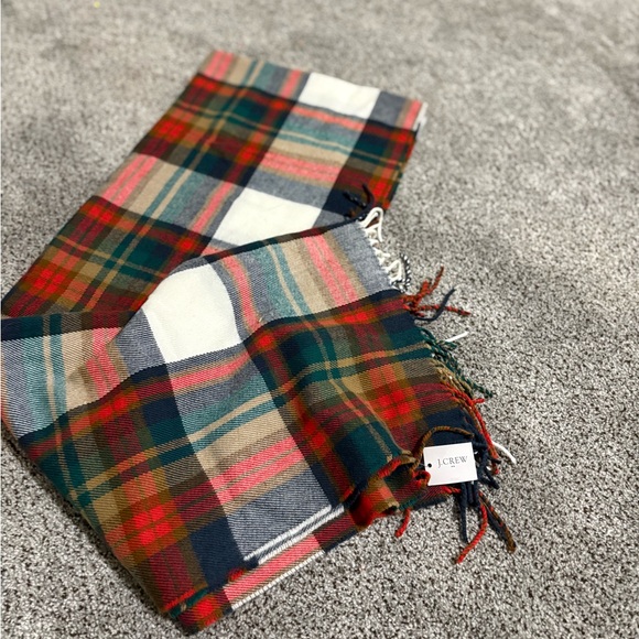 J. Crew Multicolor Plaid Scarf - Picture 1 of 13